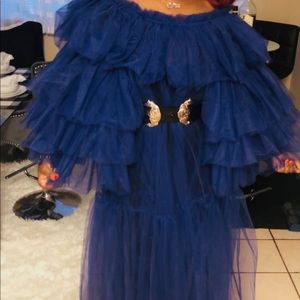 Blue tulle dress